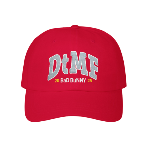 DTMF Merch – Embroidered Red Cap