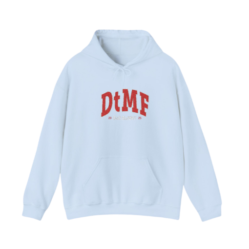 DTMF Merch – Red Blue Embroidery Hoodie