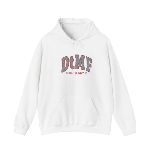 DTMF Merch – Red White Embroidery Hoodie