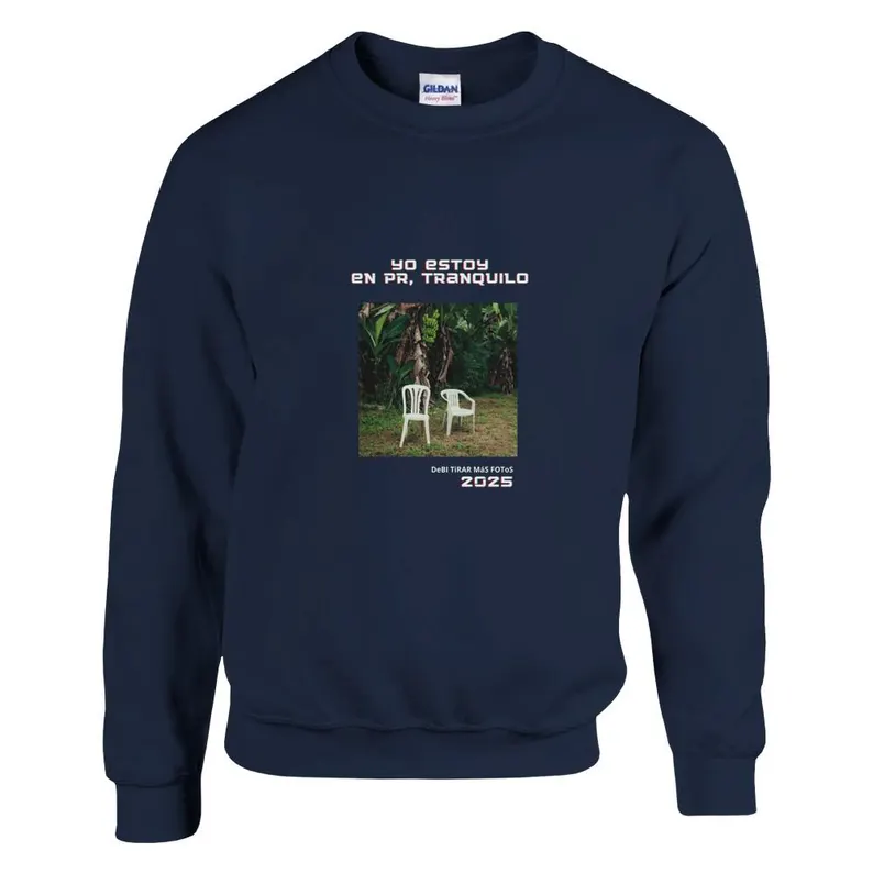 I'm in PR Relax Sweatshirt - Bad Bunny Inspired - Perfect Gift for Boricuas Blue I'm in PR Relax Sweatshirt - Bad Bunny Inspired - Perfect Gift for Boricuas Blue - Image 1