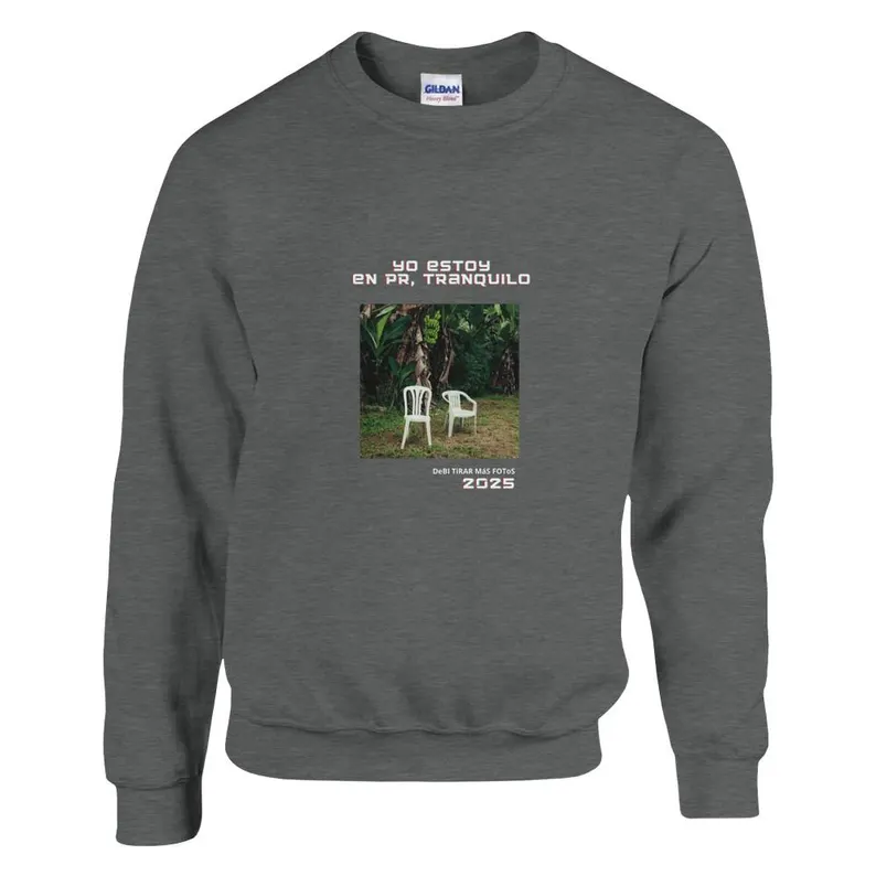 I'm in PR Relax Sweatshirt - Bad Bunny Inspired - Perfect Gift for Boricuas Gray I'm in PR Relax Sweatshirt - Bad Bunny Inspired - Perfect Gift for Boricuas Gray - Image 1