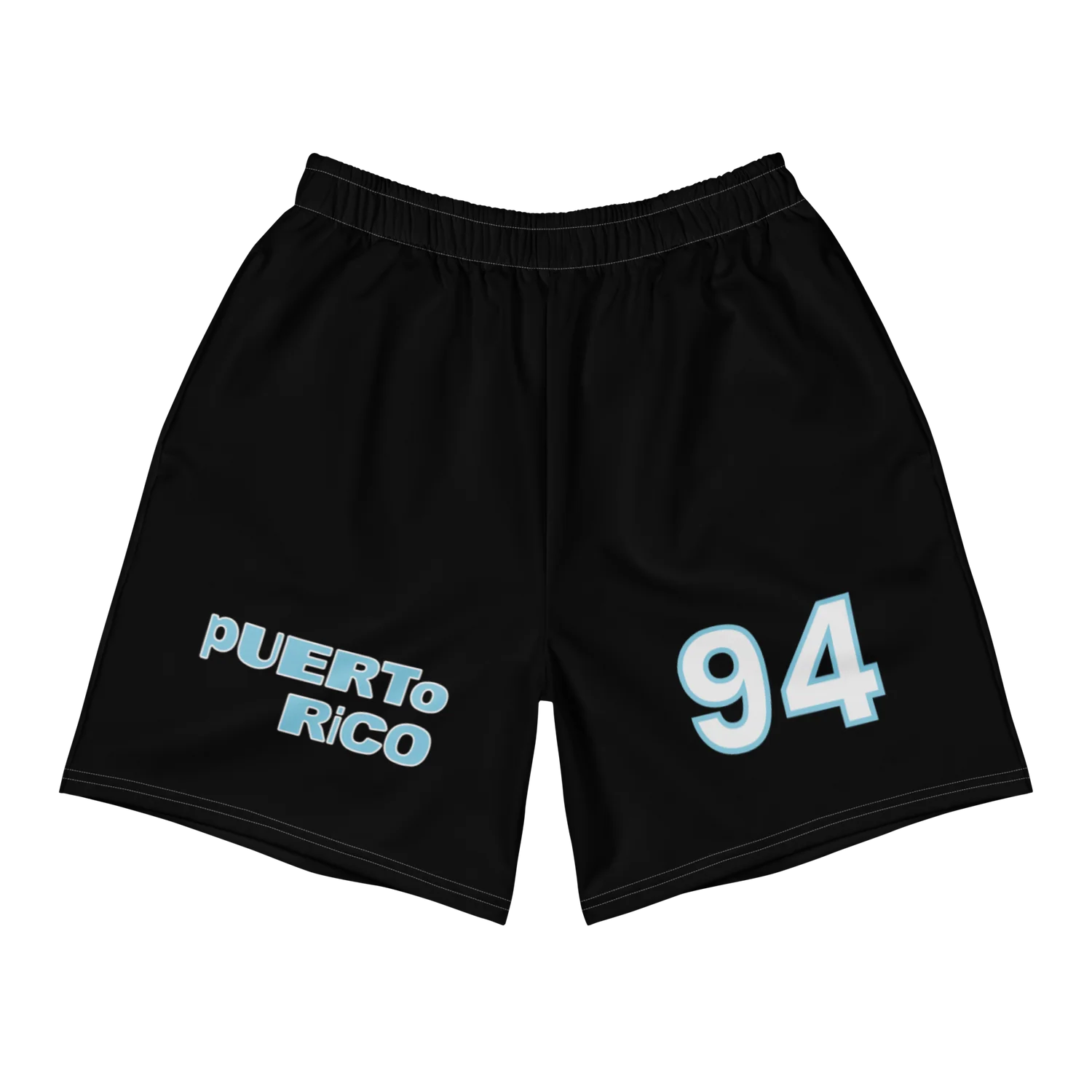 Bad Bunny PR 94 Black Shorts Bad Bunny Merch | DTMF Merch Bad Bunny PR 94 Black Shorts Bad Bunny Merch | DTMF Merch - Image 1