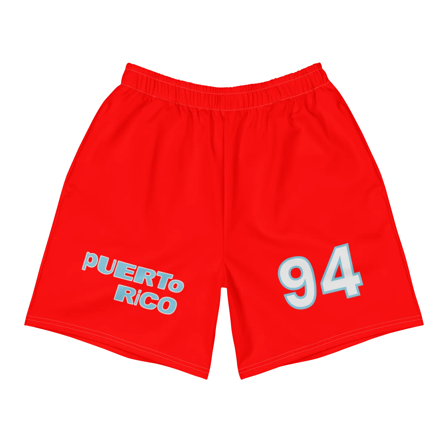 Bad Bunny PR 94 Red Shorts Bad Bunny Merch | DTMF Merch Bad Bunny PR 94 Red Shorts Bad Bunny Merch | DTMF Merch - Image 1